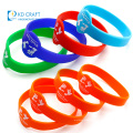 Promotional gift custom logo color filled cheap silicone wristband bracelet